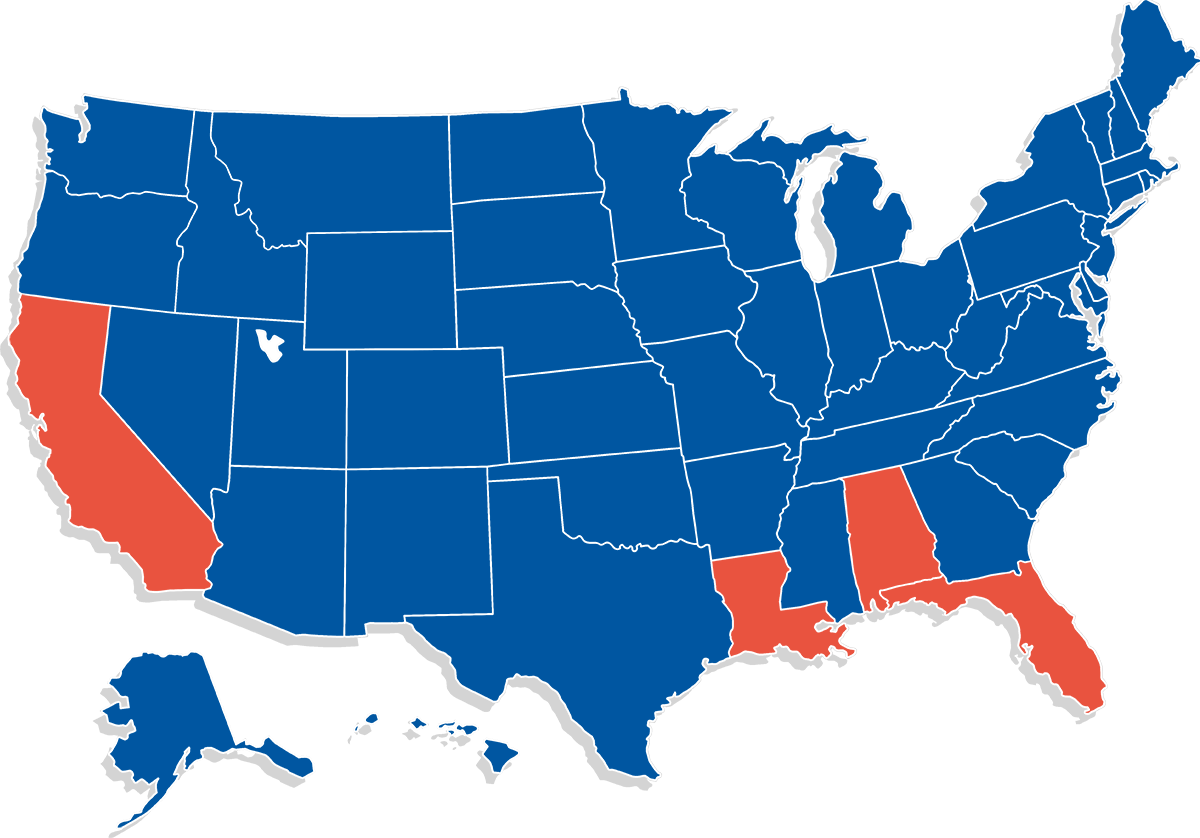Mapa de Estados Unidos